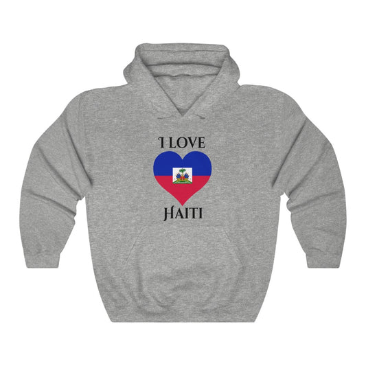 Haiti Heart Flag Hoodie Sweatshirt 1 - Unisex