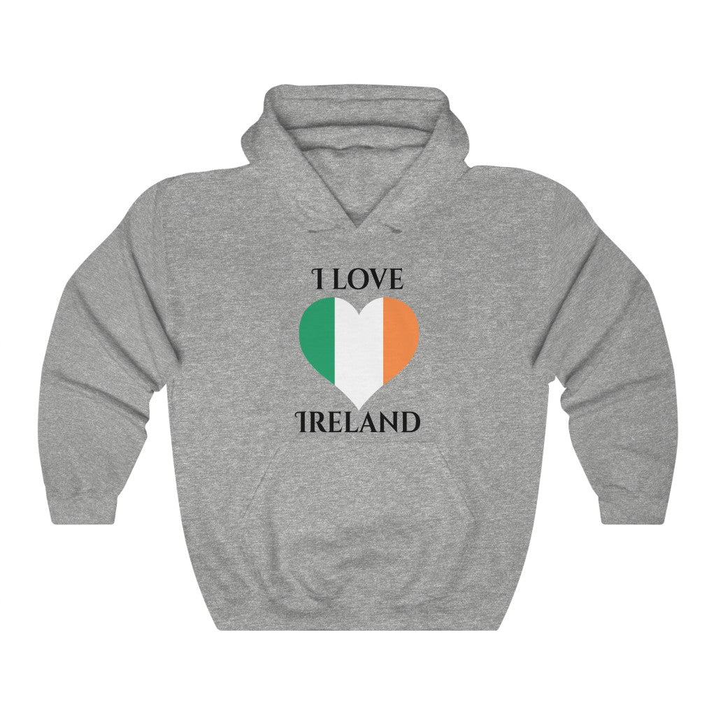 Ireland Heart Flag Hoodie Sweatshirt 1 - Unisex