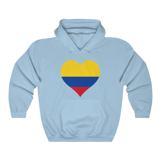 Colombia Heart Flag Hoodie Sweatshirt - Unisex