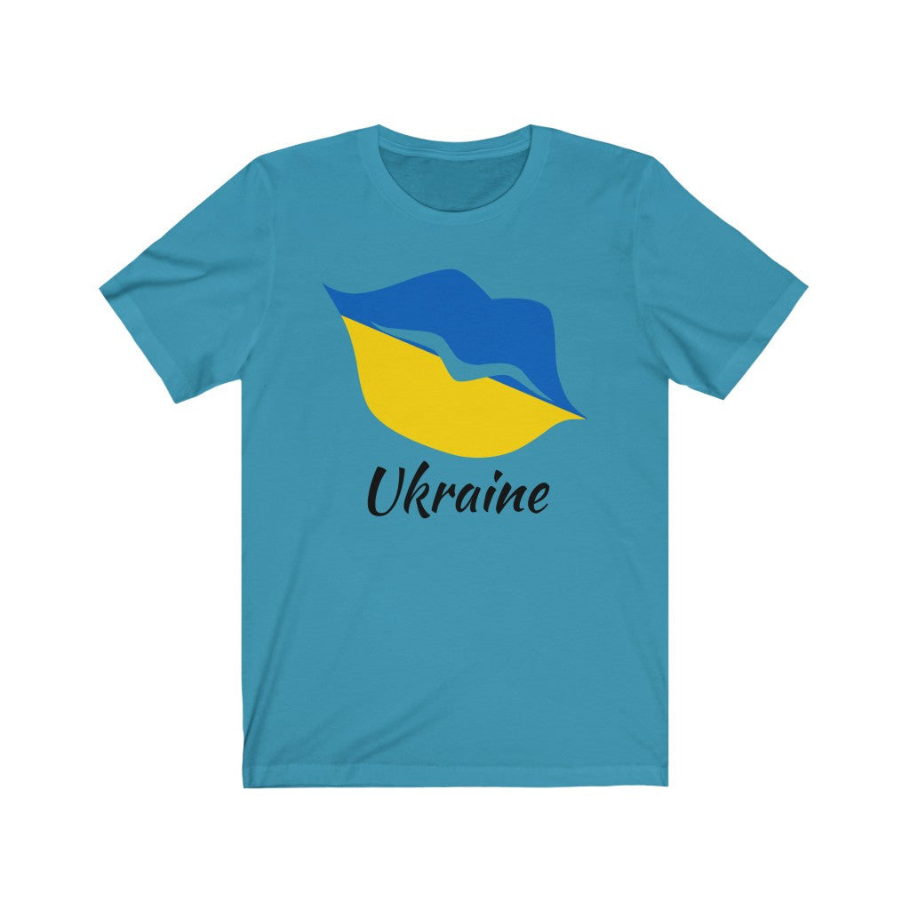Ukraine Lips Flag Premium Tee 1 - Unisex