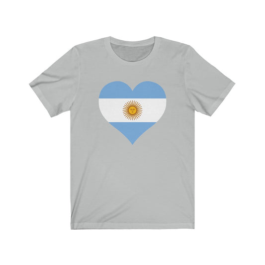 Argentina Heart Flag Premium Tee - Unisex