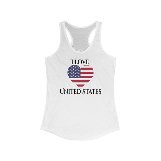 United States of America Heart Flag Tank 1 - Women