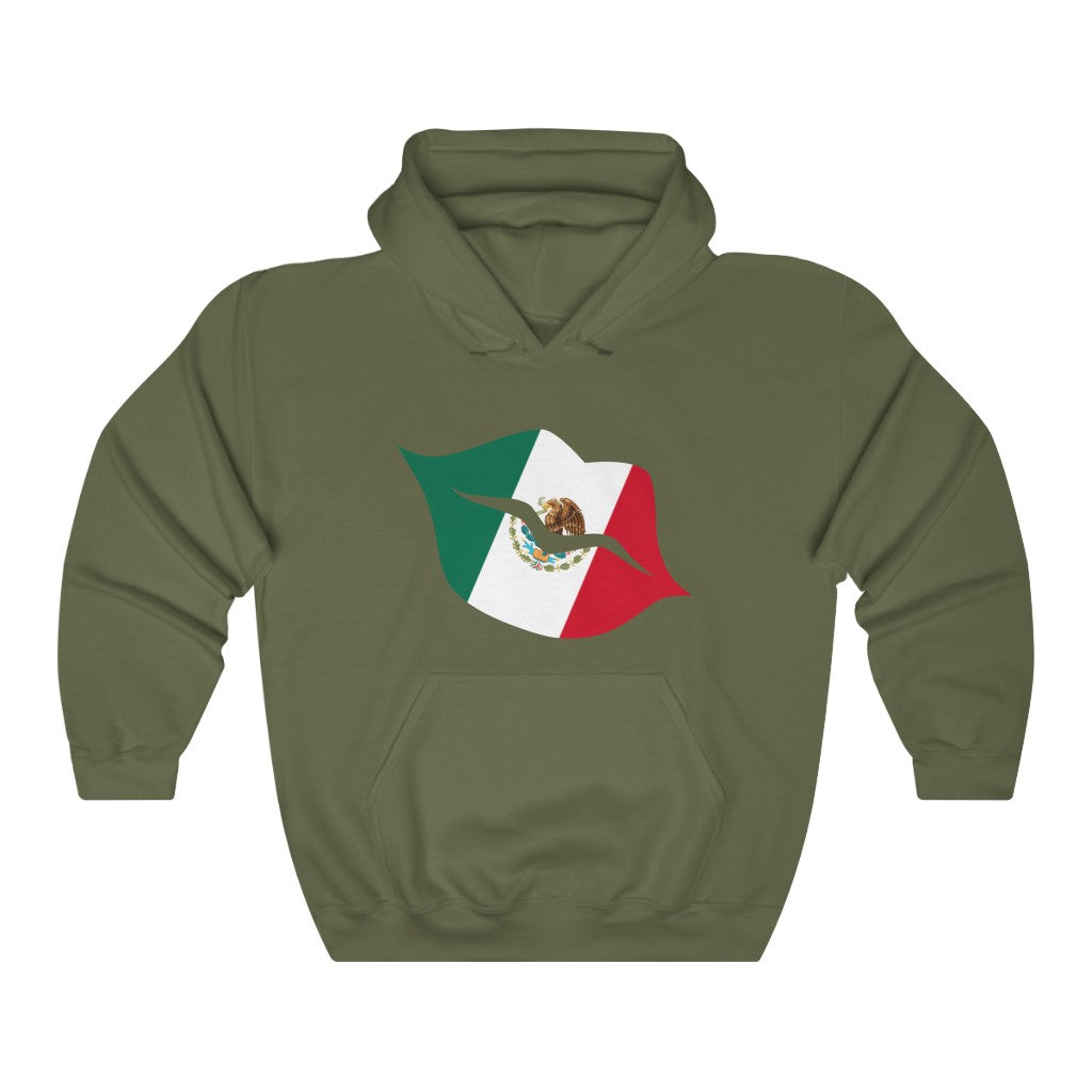 Mexico Lips Flag Hoodie Sweatshirt - Unisex