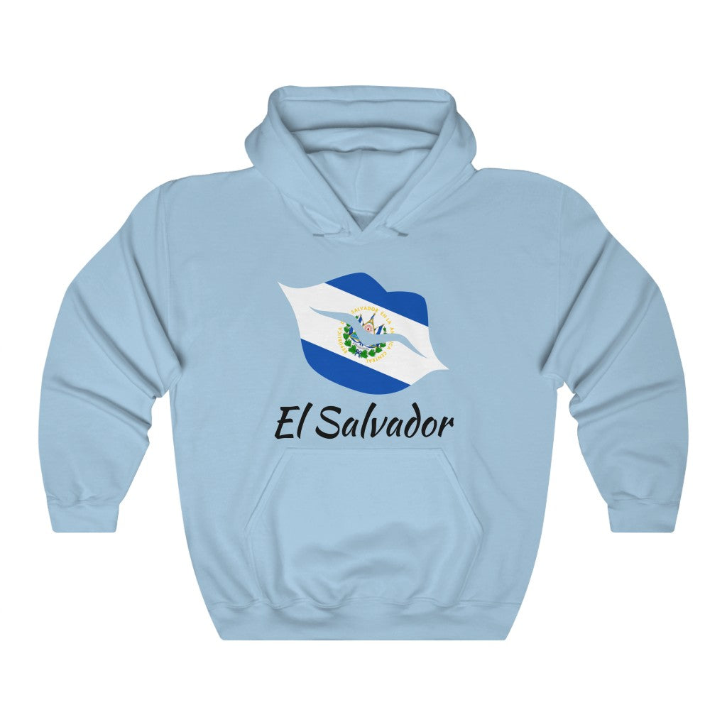 El Salvador Lips Flag Hoodie Sweatshirt 1 - Unisex