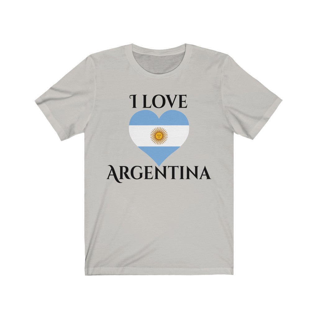 Argentina Heart Flag Premium Tee 1 - Unisex