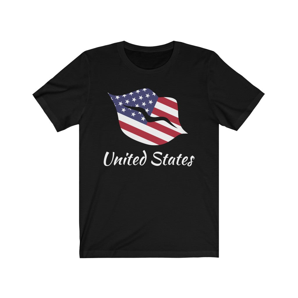 United States of America Lips Flag Premium Tee 2 - Unisex