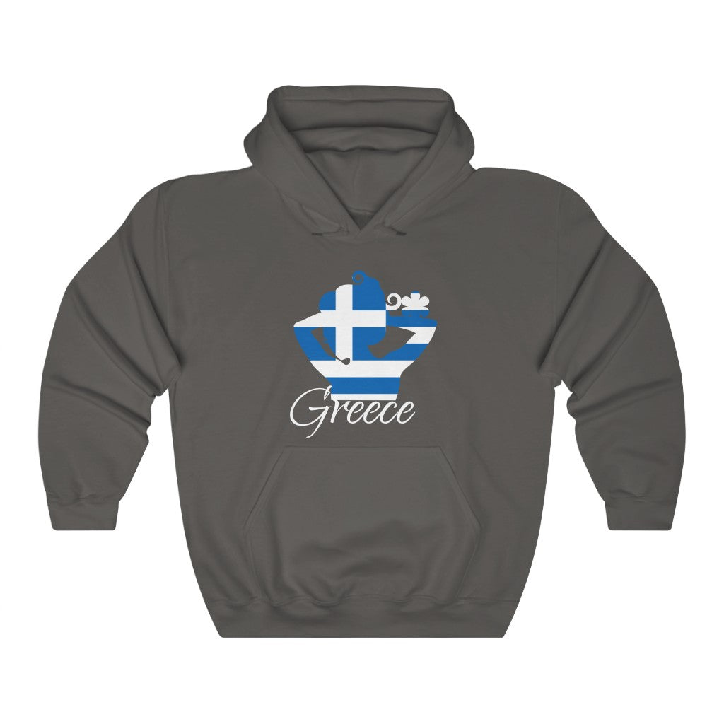 Greece Lady Flag Hoodie Sweatshirt 2 - Unisex