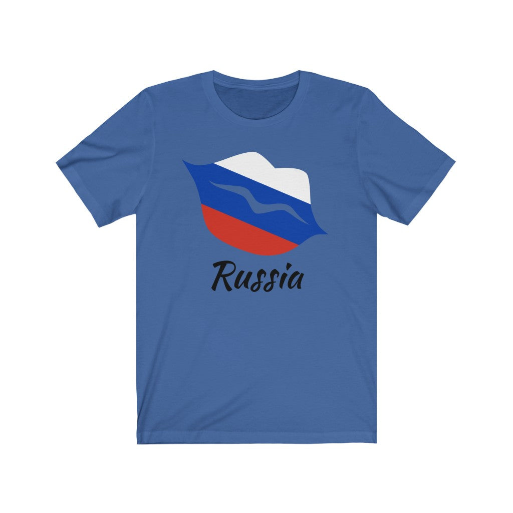 Russia Lips Flag Premium Tee 1 - Unisex