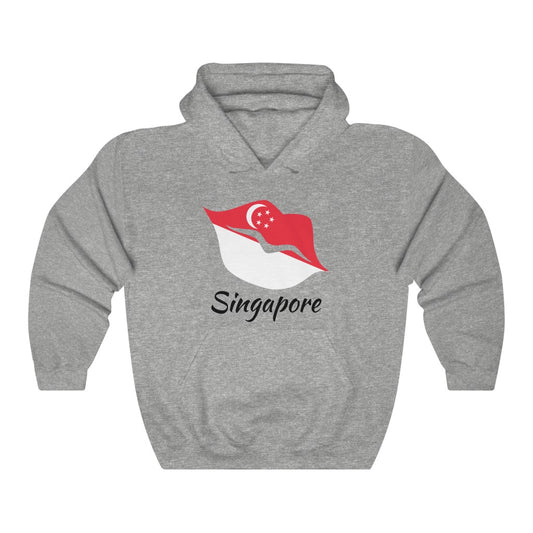Singapore Lips Flag Hoodie Sweatshirt 1 - Unisex