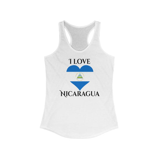 Nicaragua Heart Flag Tank 1 - Women