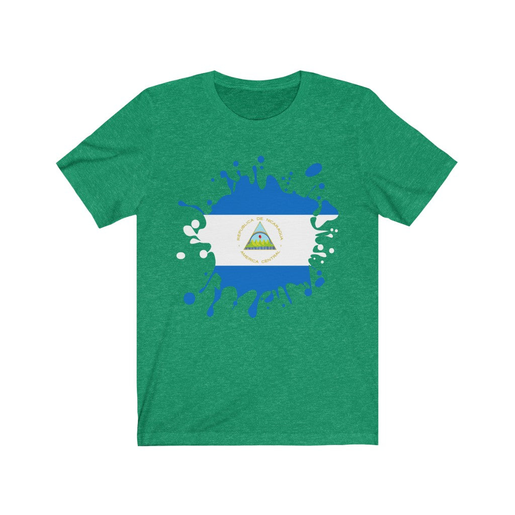 Nicaragua Splat Flag Premium Tee - Unisex