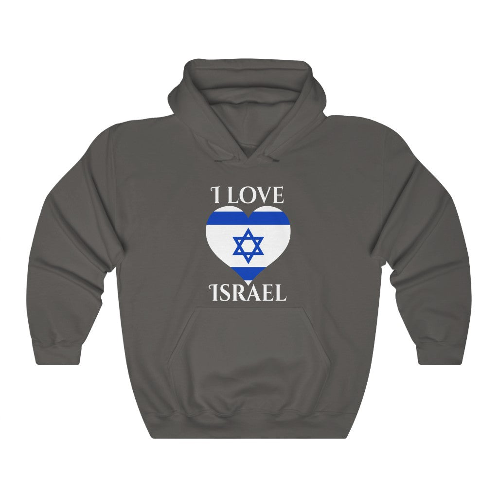 Israel Heart Flag Hoodie Sweatshirt 2 - Unisex