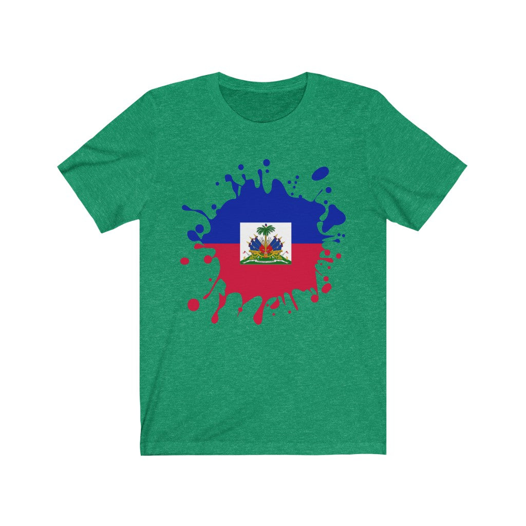 Haiti Splat Flag Premium Tee - Unisex