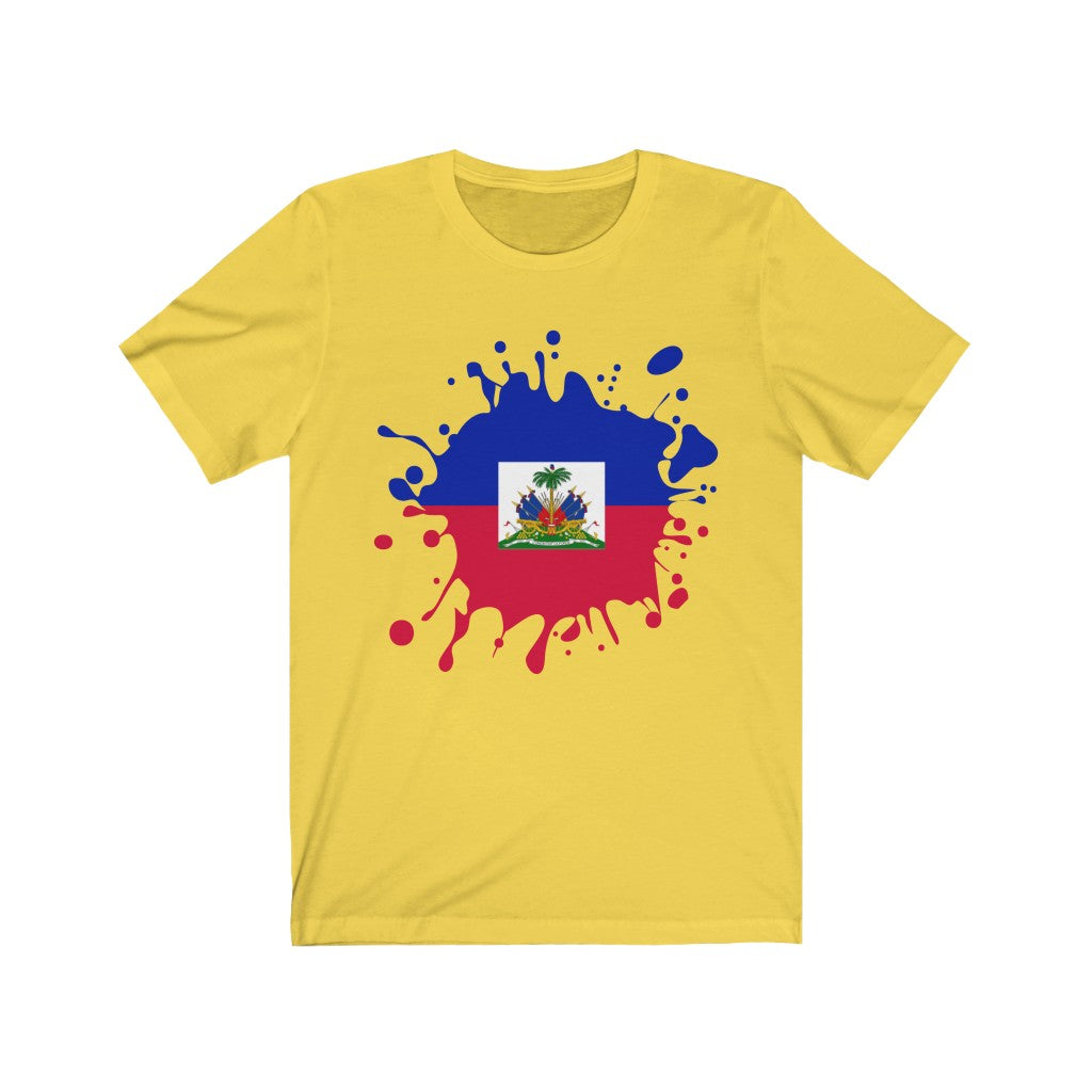 Haiti Splat Flag Premium Tee - Unisex