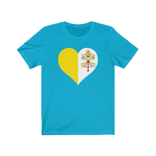 Holy See Heart Flag Premium Tee - Unisex