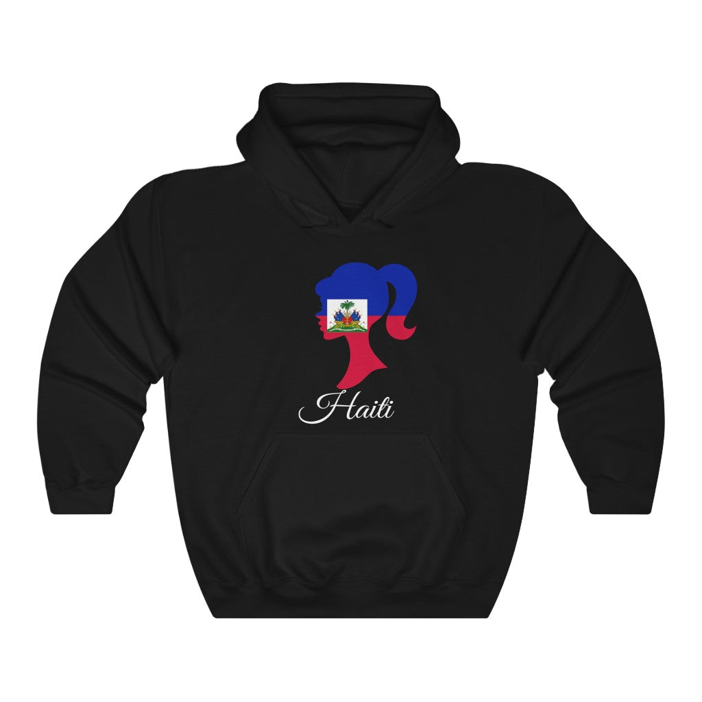 Haiti Girl Flag Hoodie Sweatshirt 2 - Unisex