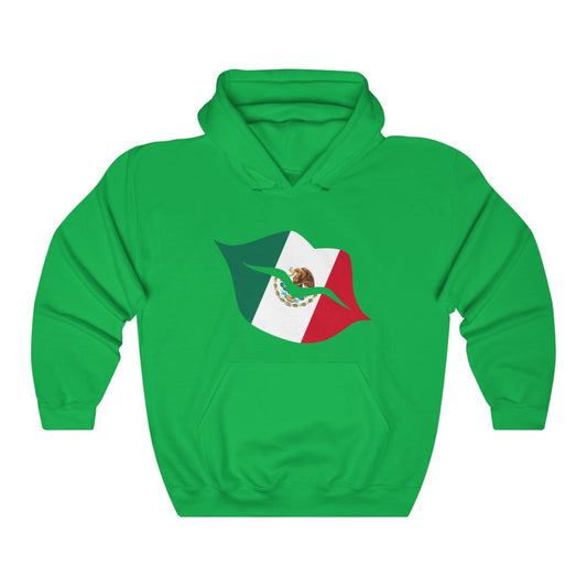 Mexico Lips Flag Hoodie Sweatshirt - Unisex