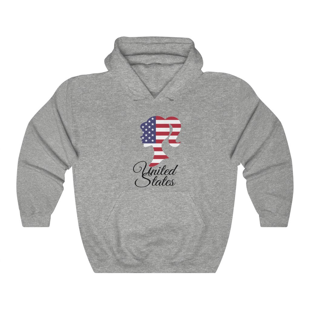 United States of America Girl Flag Hoodie Sweatshirt 1 - Unisex