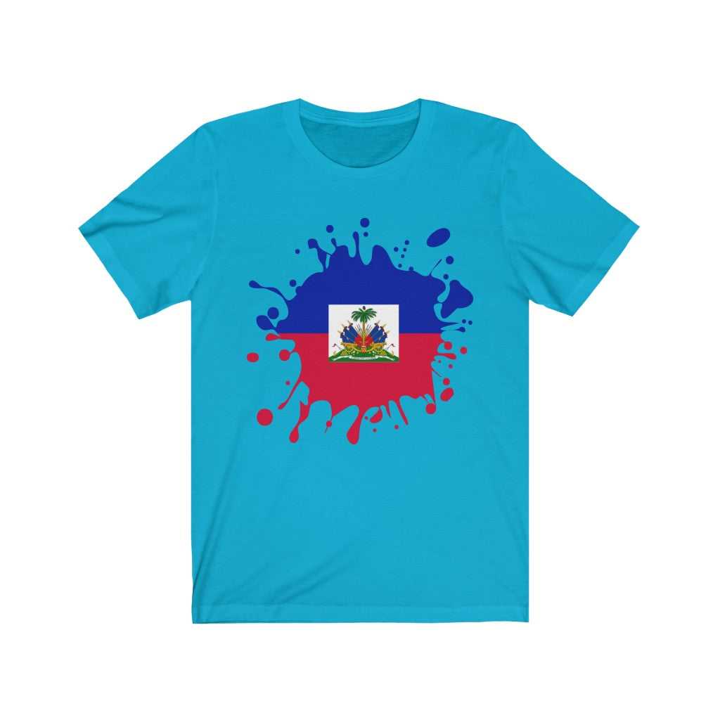 Haiti Splat Flag Premium Tee - Unisex