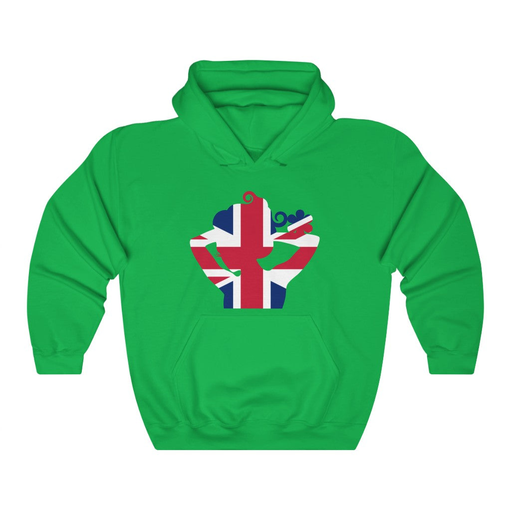 United Kingdom Lady Flag Hoodie Sweatshirt - Unisex