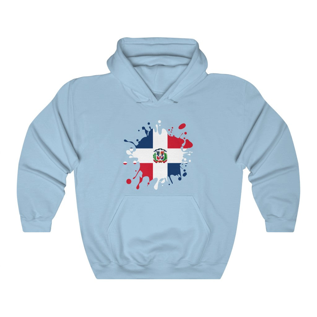Dominican Republic Splat Flag Hoodie Sweatshirt - Unisex