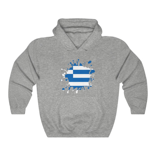 Greece Splat Flag Hoodie Sweatshirt - Unisex