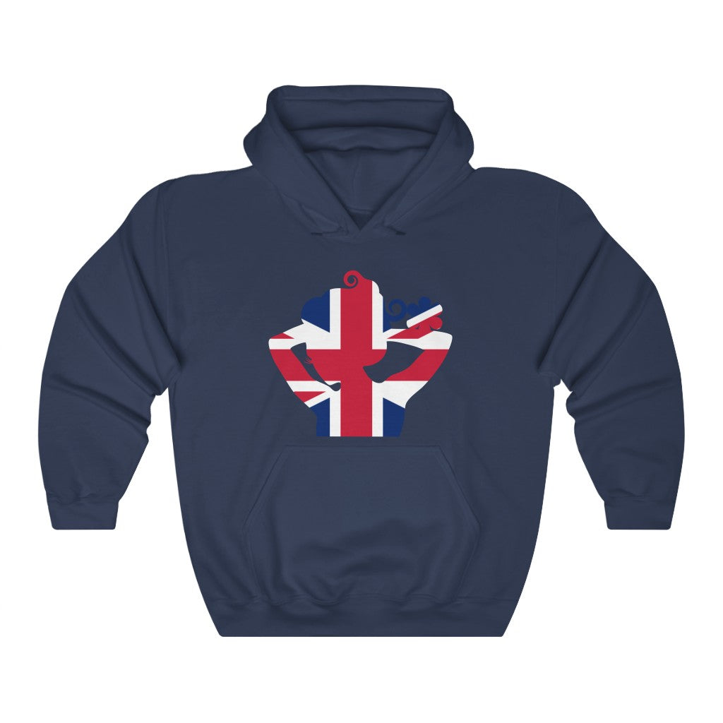 United Kingdom Lady Flag Hoodie Sweatshirt - Unisex