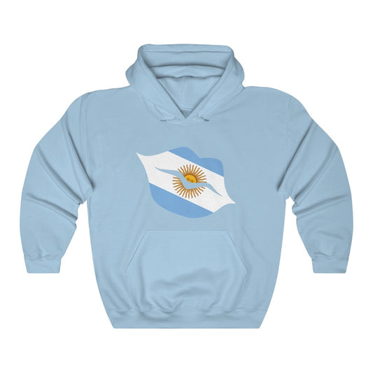 Argentina Lips Flag Hoodie Sweatshirt - Unisex