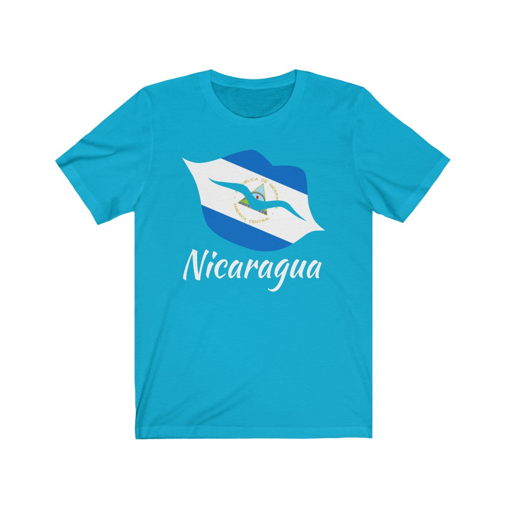 Nicaragua Lips Flag Premium Tee 2 - Unisex