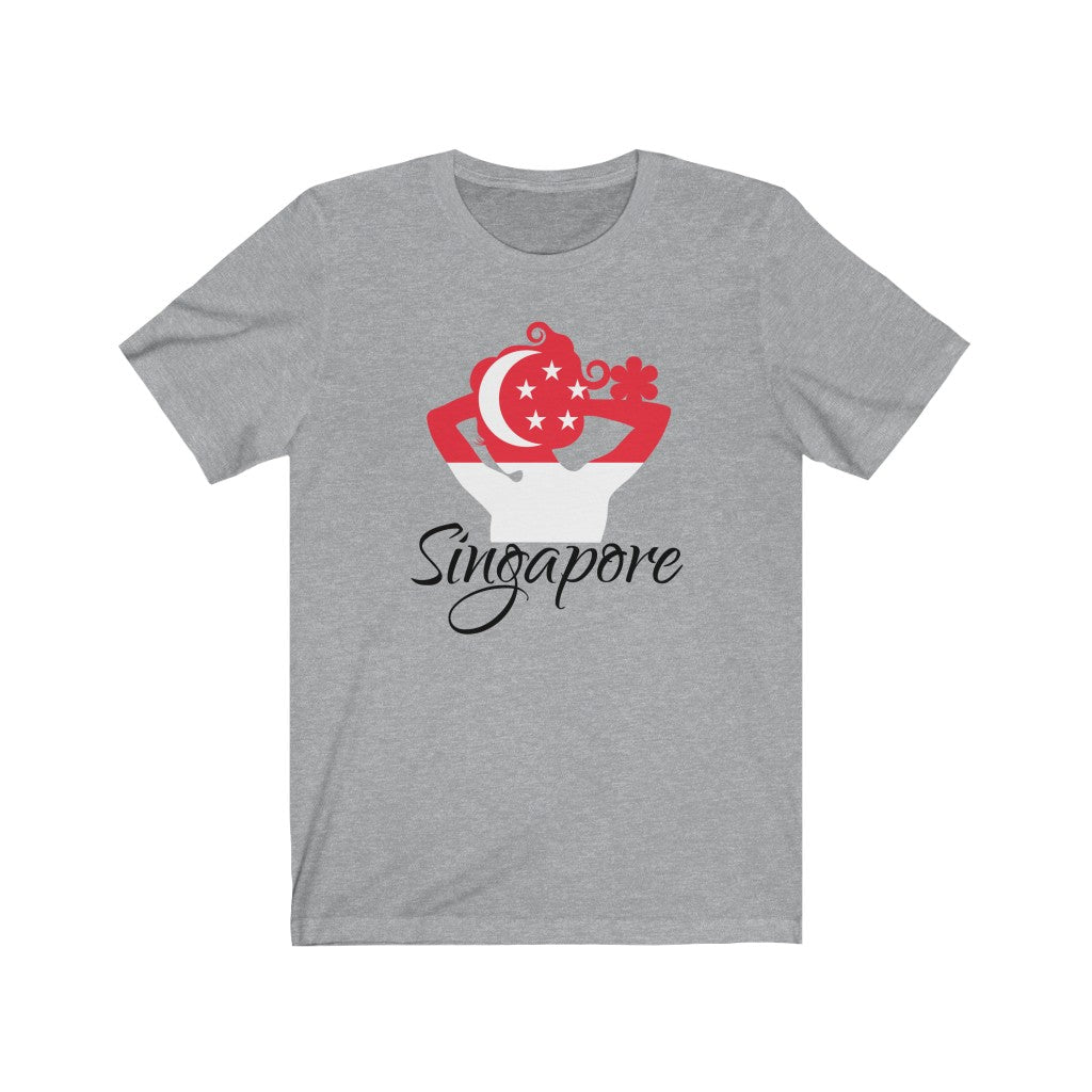 Singapore Lady Flag Premium Tee 1 - Unisex