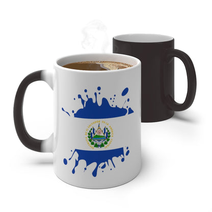 El Salvador Republic Splat Color Changing Mug