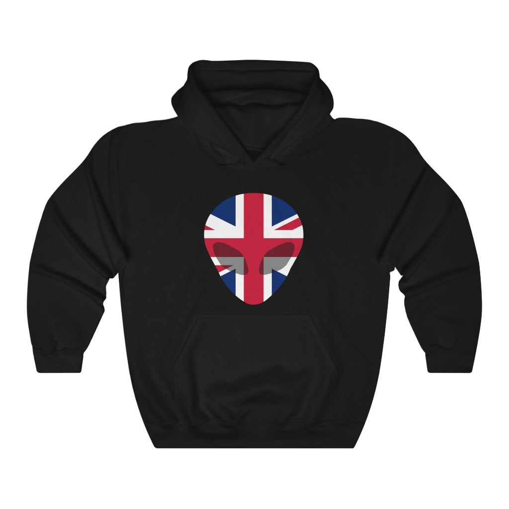 United Kingdom Alien Flag Hoodie Sweatshirt - Unisex