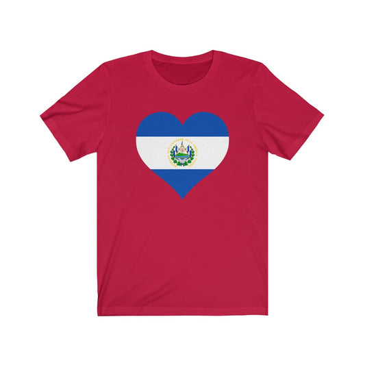 El Salvador Heart Flag Premium Tee - Unisex