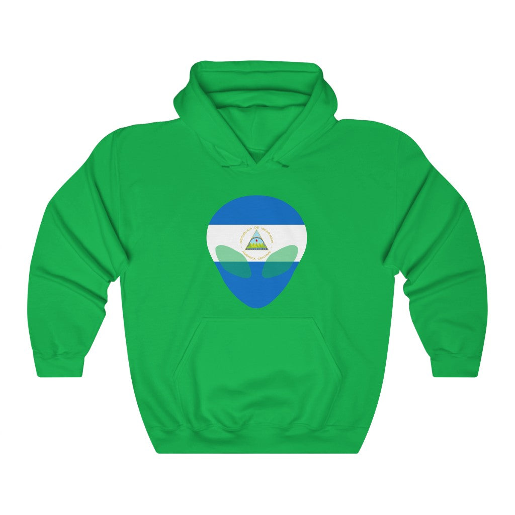 Nicaragua Alien Flag Hoodie Sweatshirt - Unisex