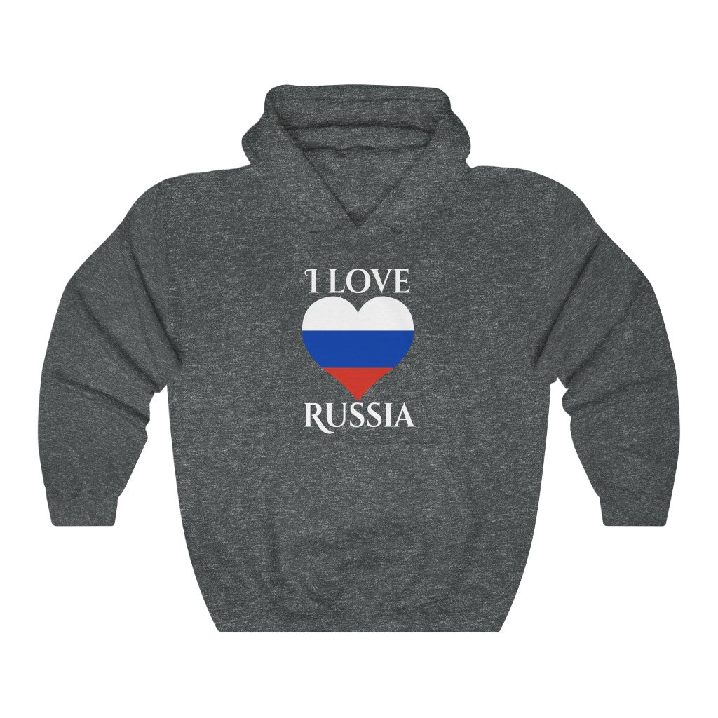 Russia Heart Flag Hoodie Sweatshirt 2 - Unisex