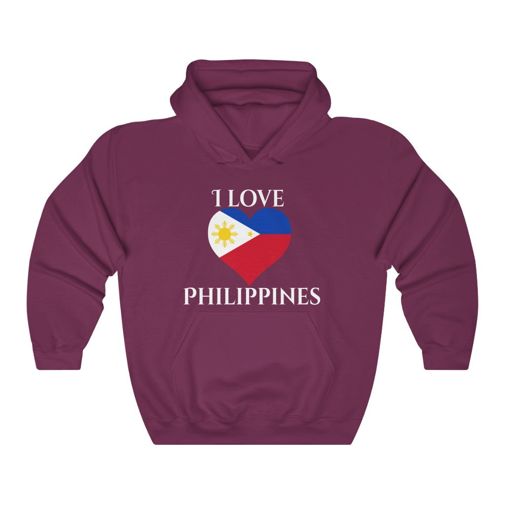 Philippines Heart Flag Hoodie Sweatshirt 2 - Unisex