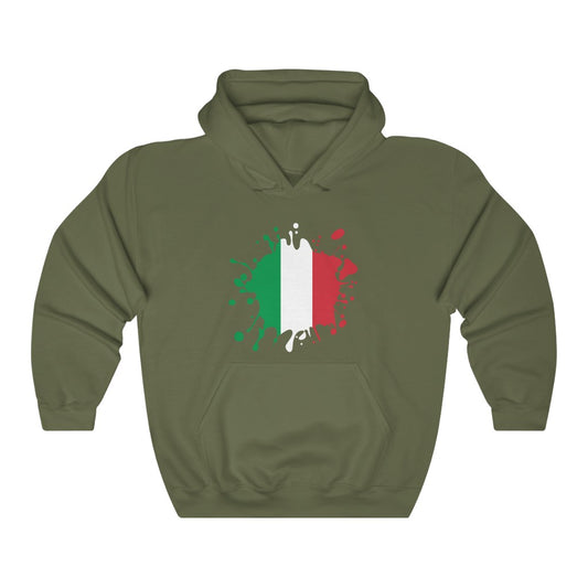 Italy Splat Flag Hoodie Sweatshirt - Unisex