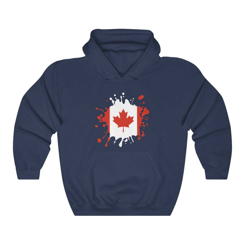 Canada Splat Flag Hoodie Sweatshirt - Unisex
