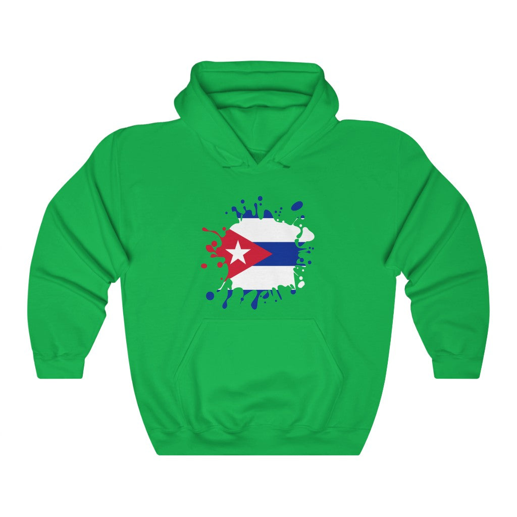 Cuba Splat Flag Hoodie Sweatshirt - Unisex