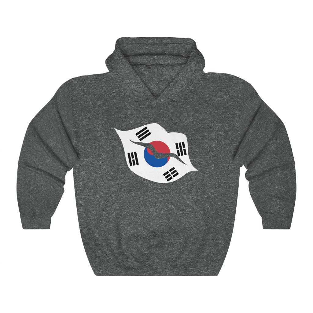 South Korea Lips Flag Hoodie Sweatshirt - Unisex
