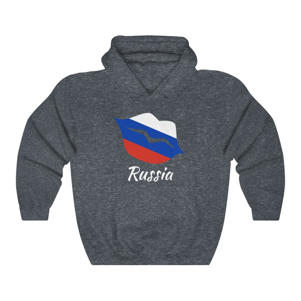 Russia Lips Flag Hoodie Sweatshirt 2 - Unisex