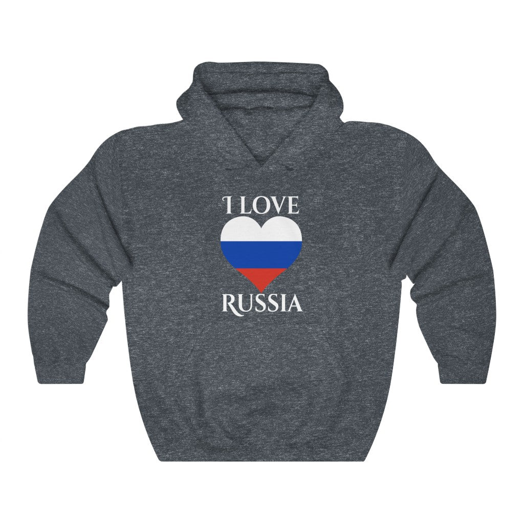 Russia Heart Flag Hoodie Sweatshirt 2 - Unisex