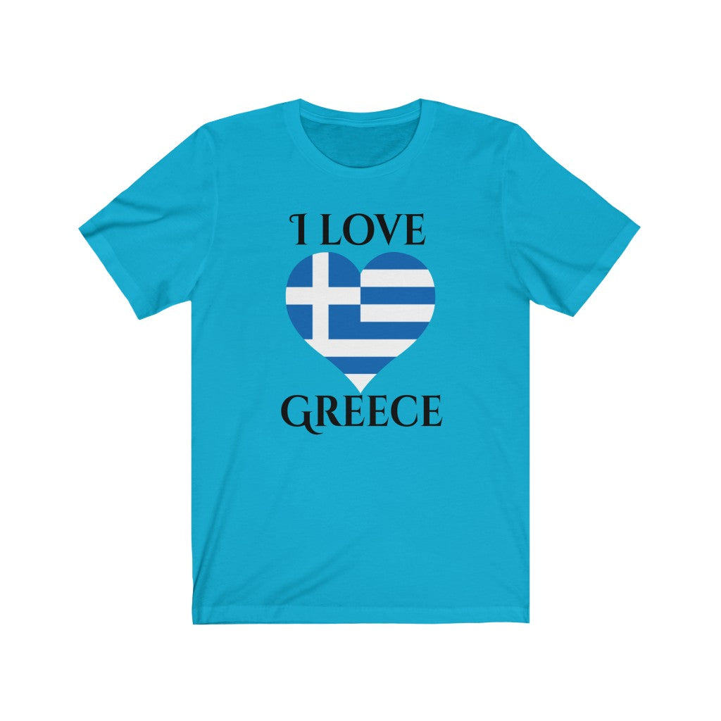 Greece Heart Flag Premium Tee 1 - Unisex